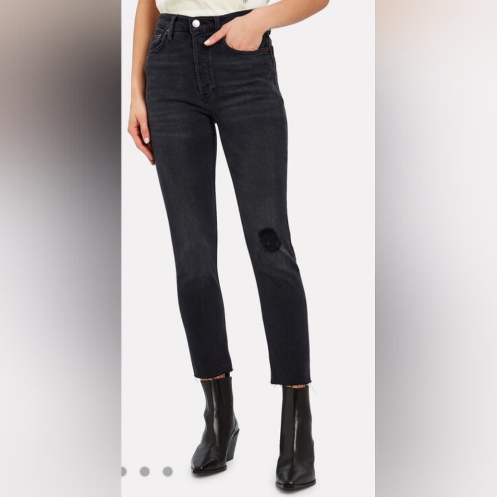 RE/DONEHigh-Rise Ankle Cropped Jeans